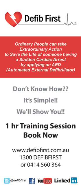 AED (Automated External Defribrillator) 1 hour training session